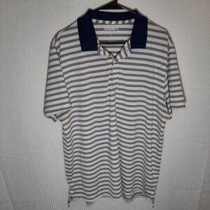 Bonobos Golf XL Polo Shirt Men's Slim Fit White Stripe Performance Peru Cotton